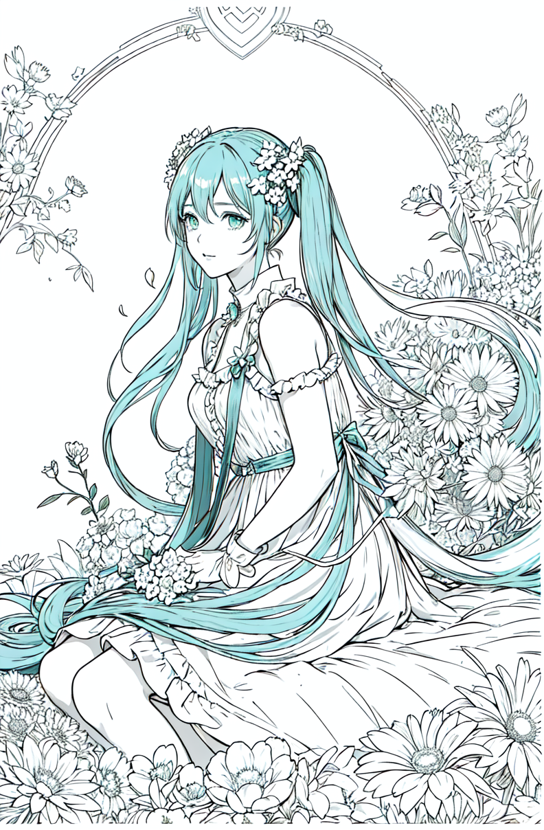 01069-883428294-(masterpiece, top quality, best quality, official art, beautiful and aesthetic_1.2), (1girl), Hatsune Miku,flower, Sitting among.png